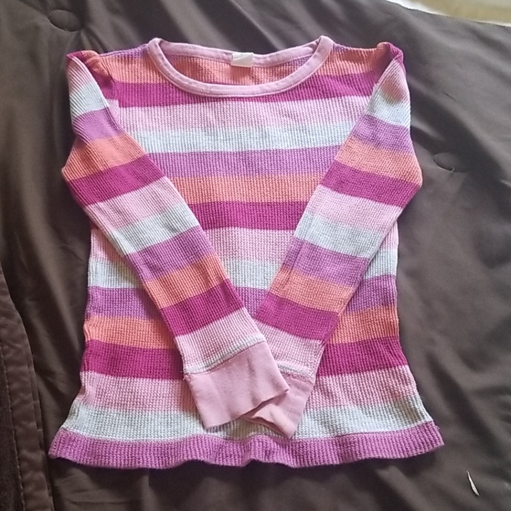 Girls thermal long sleeve top size Small 6/7